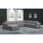 Meridian Furniture Beckham Linen Polyester Modular Sectional 7A - Sofas