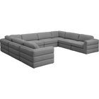 Meridian Furniture Beckham Linen Polyester Modular Sectional 8A - Grey - Sofas