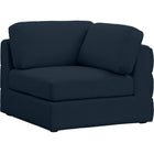 Meridian Furniture Beckham Linen Polyester Modular Corner Chair - Navy - Chairs