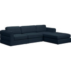 Meridian Furniture Beckham Linen Polyester Modular Sectional 4A - Navy - Sofas