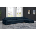 Meridian Furniture Beckham Linen Polyester Modular Sectional 5A - Sofas