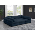 Meridian Furniture Beckham Linen Polyester Modular Sectional 6A - Sofas