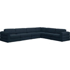 Meridian Furniture Beckham Linen Polyester Modular Sectional 6D - Navy - Sofas