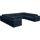 Meridian Furniture Beckham Linen Polyester Modular Sectional 8A - Navy - Sofas