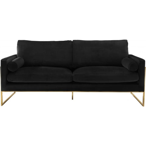 Meridian Furniture Mila Velvet Sofa - Black - Sofas
