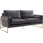 Meridian Furniture Mila Velvet Sofa - Grey - Sofas