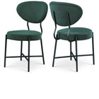 Meridian Furniture Allure Boucle Fabric Dining Chair - Green - Dining Chairs