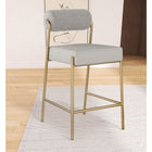 Meridian Furniture Carly Boucle Fabric & Faux Leather Counter Stool