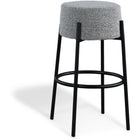 Meridian Furniture Avalon Boucle Fabric Bar Stool - Grey - Stools
