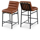Meridian Furniture Burke Faux Leather Counter Stool - Cognac - Stools