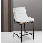 Meridian Furniture Burke Boucle Fabric Counter Stool - Cream - Stools