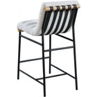 Meridian Furniture Burke Boucle Fabric Counter Stool - Cream - Stools
