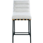 Meridian Furniture Burke Boucle Fabric Counter Stool - Cream - Stools