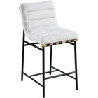 Meridian Furniture Burke Boucle Fabric Counter Stool - Cream - Stools