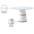 Meridian Furniture Hans Dining Table - White - Dining Tables
