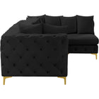 Meridian Furniture Tremblay Velvet Modular Sectional 4A - Sofas