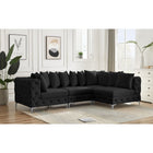 Meridian Furniture Tremblay Velvet Modular Sectional 4A - Sofas