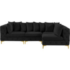 Meridian Furniture Tremblay Velvet Modular Sectional 4A - Sofas