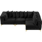 Meridian Furniture Tremblay Velvet Modular Sectional 4A - Sofas