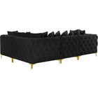 Meridian Furniture Tremblay Velvet Modular Sectional 4A - Sofas