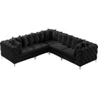 Meridian Furniture Tremblay Velvet Modular Sectional 5C - Sofas