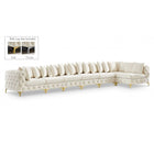 Meridian Furniture Tremblay Velvet Modular Sectional 7B - Cream - Sofas