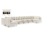 Meridian Furniture Tremblay Velvet Modular Sectional 9A - Cream - Sofas