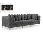 Meridian Furniture Tremblay 108 Velvet Modular Sofa - Grey - Sofas