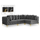 Meridian Furniture Tremblay Velvet Modular Sectional 4A - Grey - Sofas