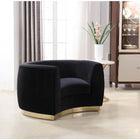 Meridian Furniture Julian Velvet Chair - Gold Base - Chairs