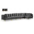 Meridian Furniture Tremblay Velvet Modular Sectional 6C - Grey - Sofas