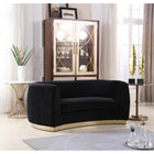 Meridian Furniture Julian Velvet Loveseat - Gold Base - Loveseats