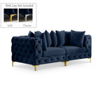 Meridian Furniture Tremblay 78 Velvet Modular Sofa - Navy - Sofas