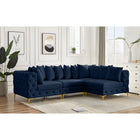 Meridian Furniture Tremblay Velvet Modular Sectional 4A - Sofas