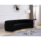 Meridian Furniture Julian Velvet Sofa - Gold Base - Sofas