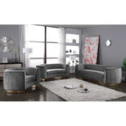 Meridian Furniture Julian Velvet Loveseat - Gold Base - Loveseats