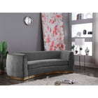Meridian Furniture Julian Velvet Sofa - Gold Base - Sofas
