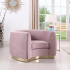 Meridian Furniture Julian Velvet Chair - Gold Base - Chairs