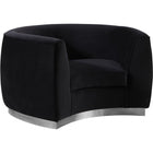 Meridian Furniture Julian Velvet Chair - Chrome Base - Black - Chairs