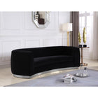 Meridian Furniture Julian Velvet Sofa - Chrome Base - Sofas