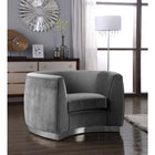 Meridian Furniture Julian Velvet Chair - Chrome Base - Chairs