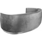 Meridian Furniture Julian Velvet Sofa - Chrome Base - Sofas