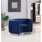 Meridian Furniture Julian Velvet Chair - Chrome Base - Chairs
