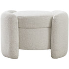 Meridian Furniture Horizon Boucle Fabric Ottoman - Ottomans