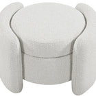 Meridian Furniture Horizon Boucle Fabric Ottoman - Ottomans