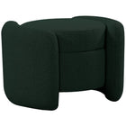 Meridian Furniture Horizon Boucle Fabric Ottoman - Green - Ottomans