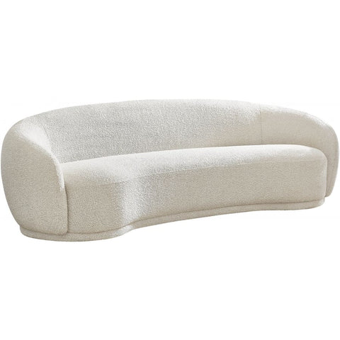 Meridian Furniture Hyde Boucle Fabric Sofa - Cream - Sofas