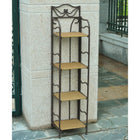 International Caravan Valencia 4-Tier 12 Wide Plant Stand - Honey - Outdoor Furniture