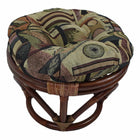 International Caravan Rattan Footsool with Tapestry Cushion - Picasso - Stools