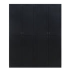 Manhattan Comfort Hopkins Storage Closet 4.0 in Black - Set of 2-Modern Room Deco